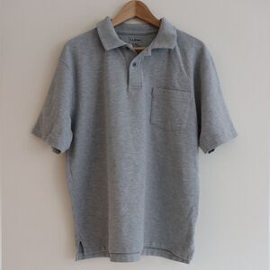 L.L.Bean Men’s Polo Shirt Short Sleeves Gray Size M